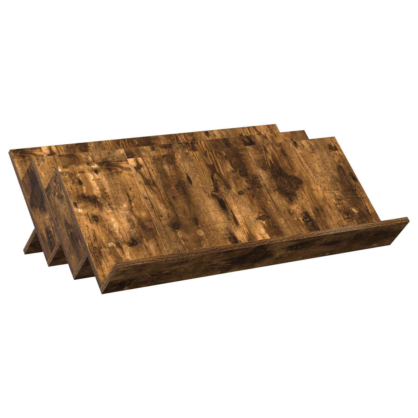 Magasinreol med hylle Røkt eik 90 x 53 x 28,5 cm Konstruert tre