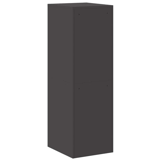 Arkivskap med lås 2 pcs Svart 44 x 50 x 139 cm Kaldvalsget Stål