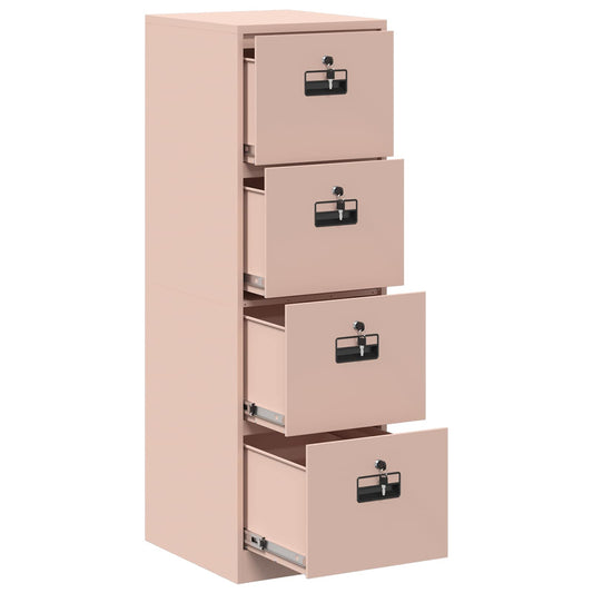 Arkivskap med lås 2 pcs Rosa 44 x 50 x 139 cm Kaldvalsget Stål