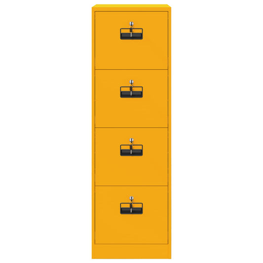 Arkivskap 2 pcs Sennepsgul 44 x 50 x 139 cm Kaldvalsget Stål