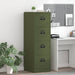 Arkivskap 2 pcs Olivengrønn 44 x 50 x 139 cm Kaldvalsget Stål