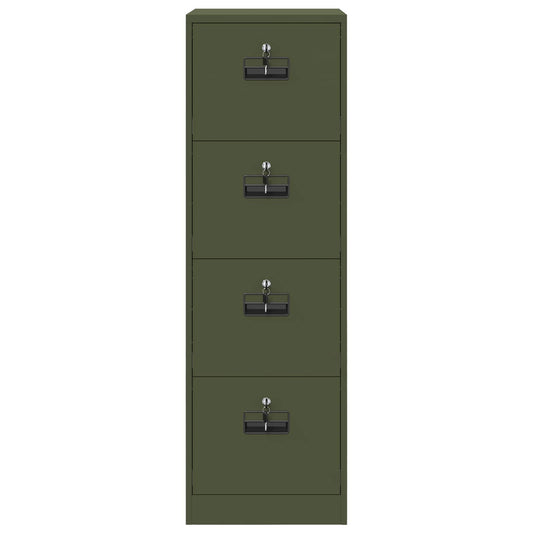 Arkivskap 2 pcs Olivengrønn 44 x 50 x 139 cm Kaldvalsget Stål