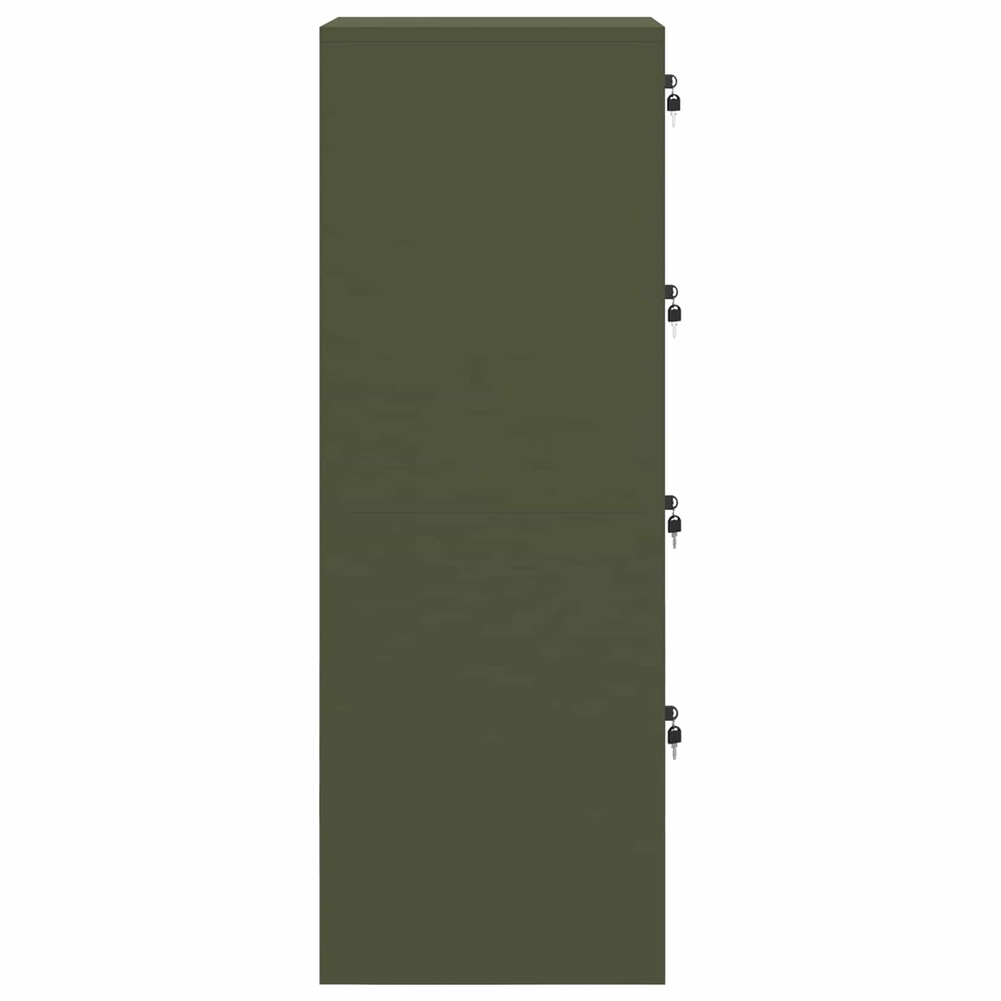 Arkivskap 2 pcs Olivengrønn 44 x 50 x 139 cm Kaldvalsget Stål