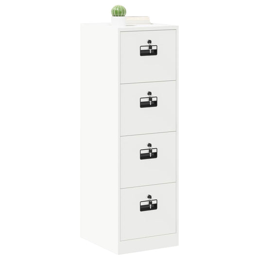Arkivskap med lås 2 pcs Hvit 44 x 50 x 139 cm Kaldvalsget Stål