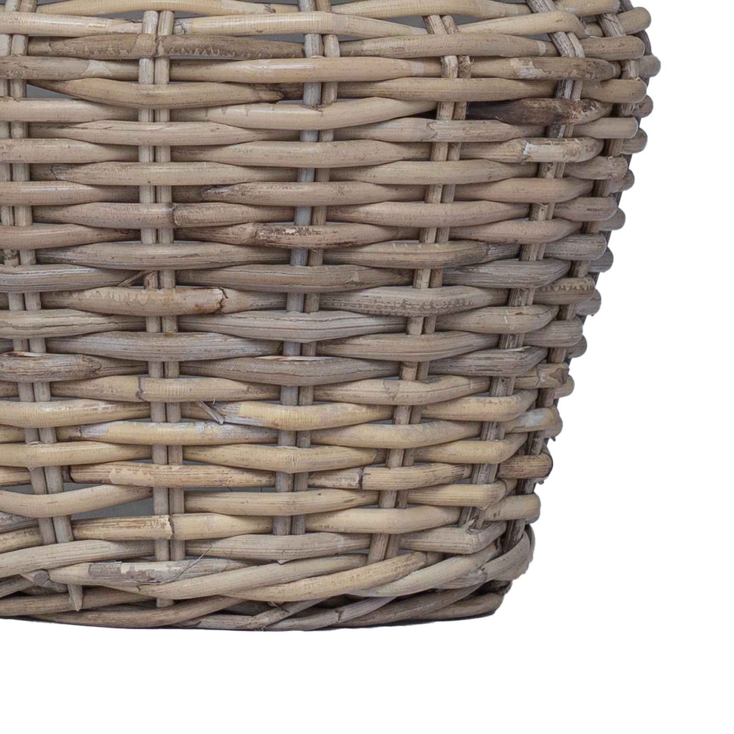 Plantekurv med lagring 2 pcs Grå Lacak Rattan