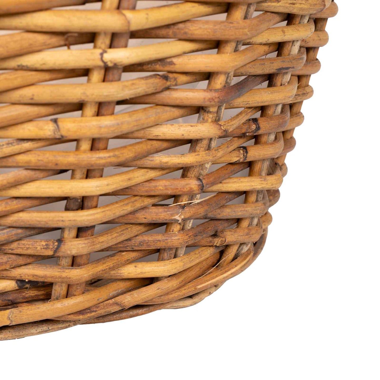 Plantekurv med lagring 2 stk. Naturlig brun Kubu Rattan