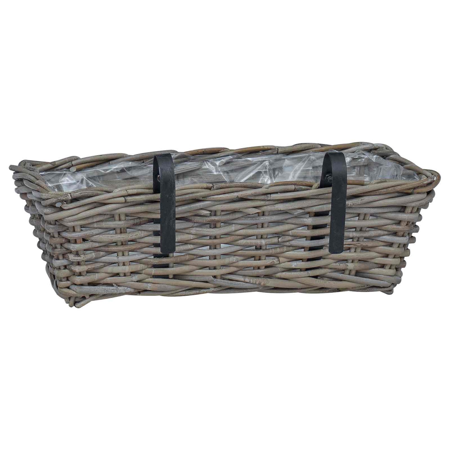 Hengende Plantekurv 2 stk. Naturlig grå 48 x 22 x 15 cm