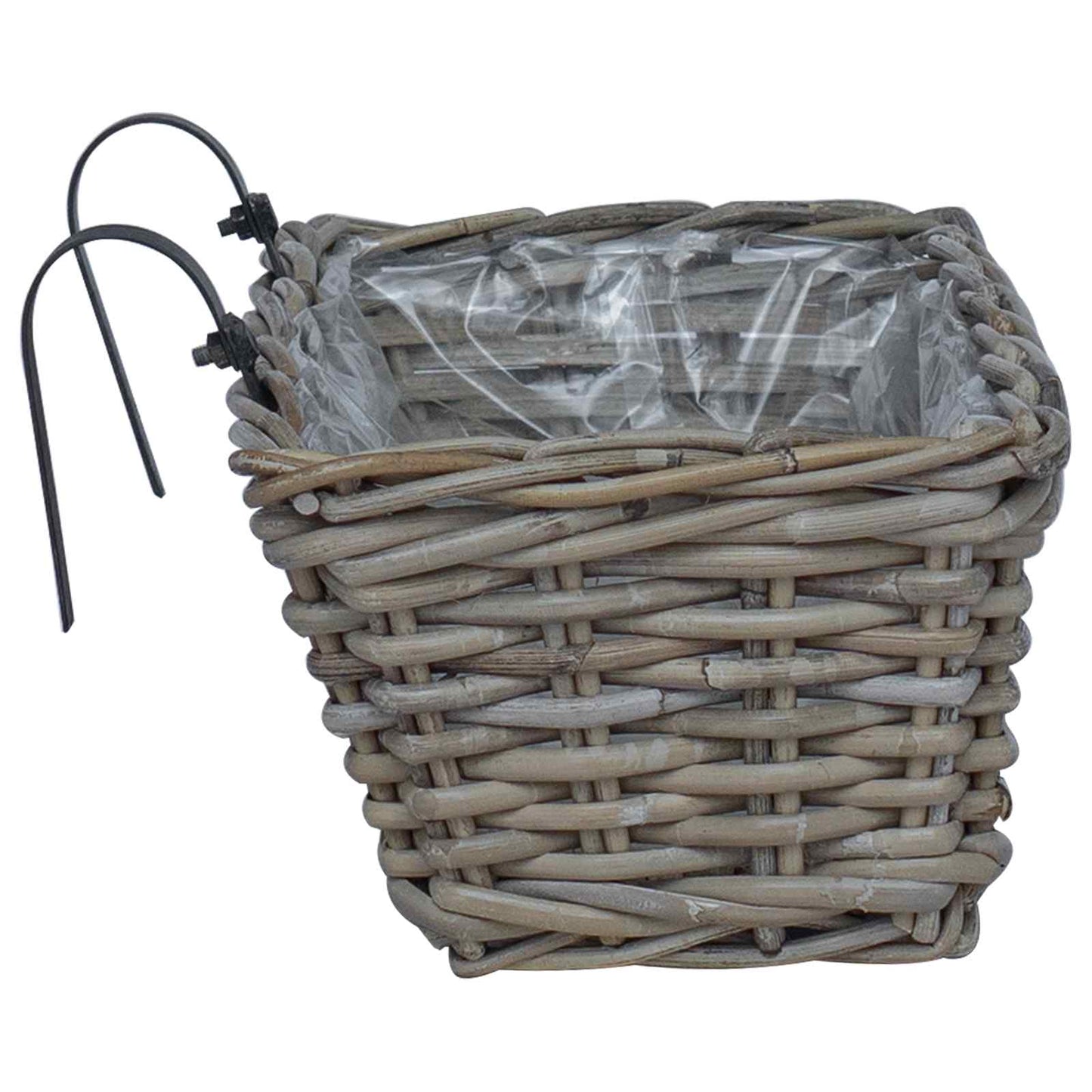 Hengende Plantekurv 2 stk. Naturlig grå 48 x 22 x 15 cm