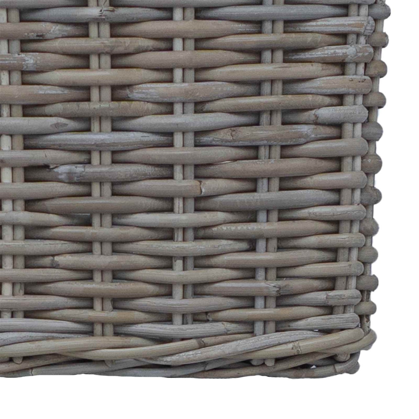 Planter Kurv med lagring 2 stk. Naturlig grå Kubu Rattan