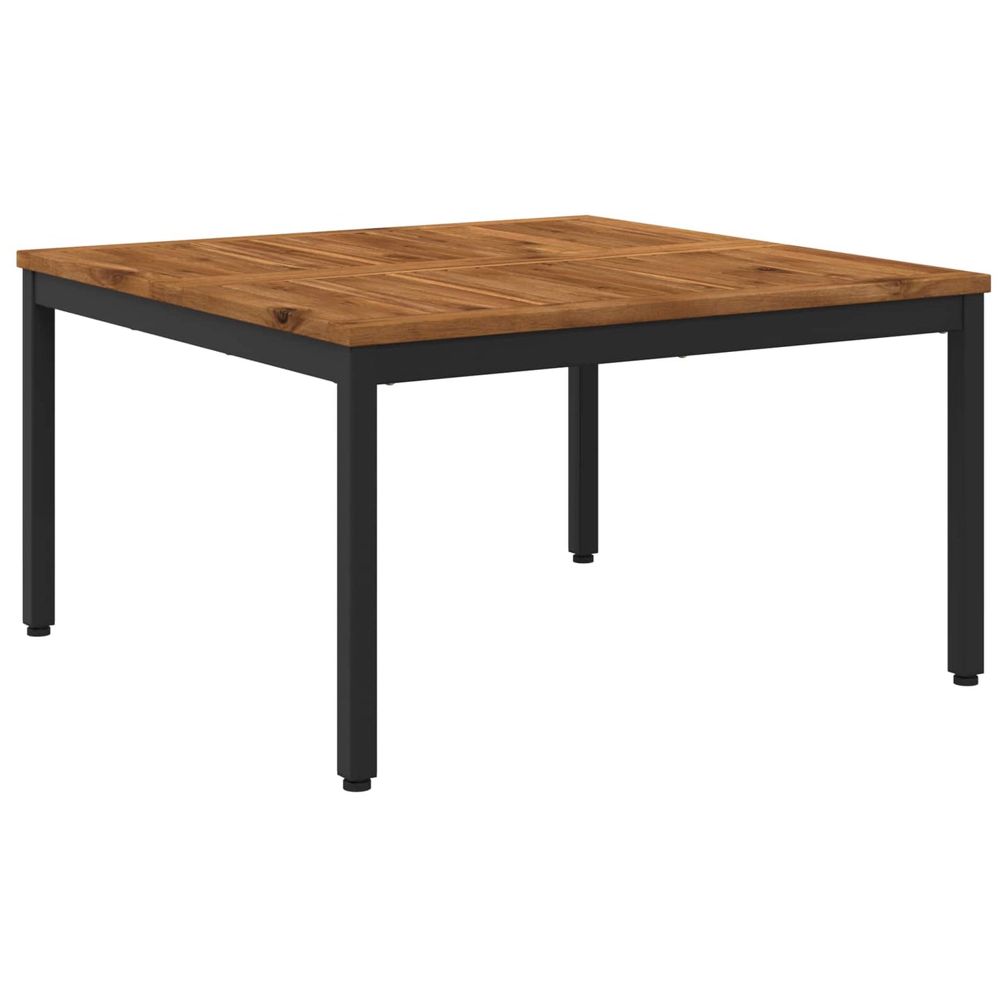 Kaffebord Naturlig og svart 80 x 80,5 x 45 cm Solid akasietre