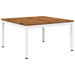 Kaffebord Naturlig og Hvit 80 x 80,5 x 45 cm Solid akasietre