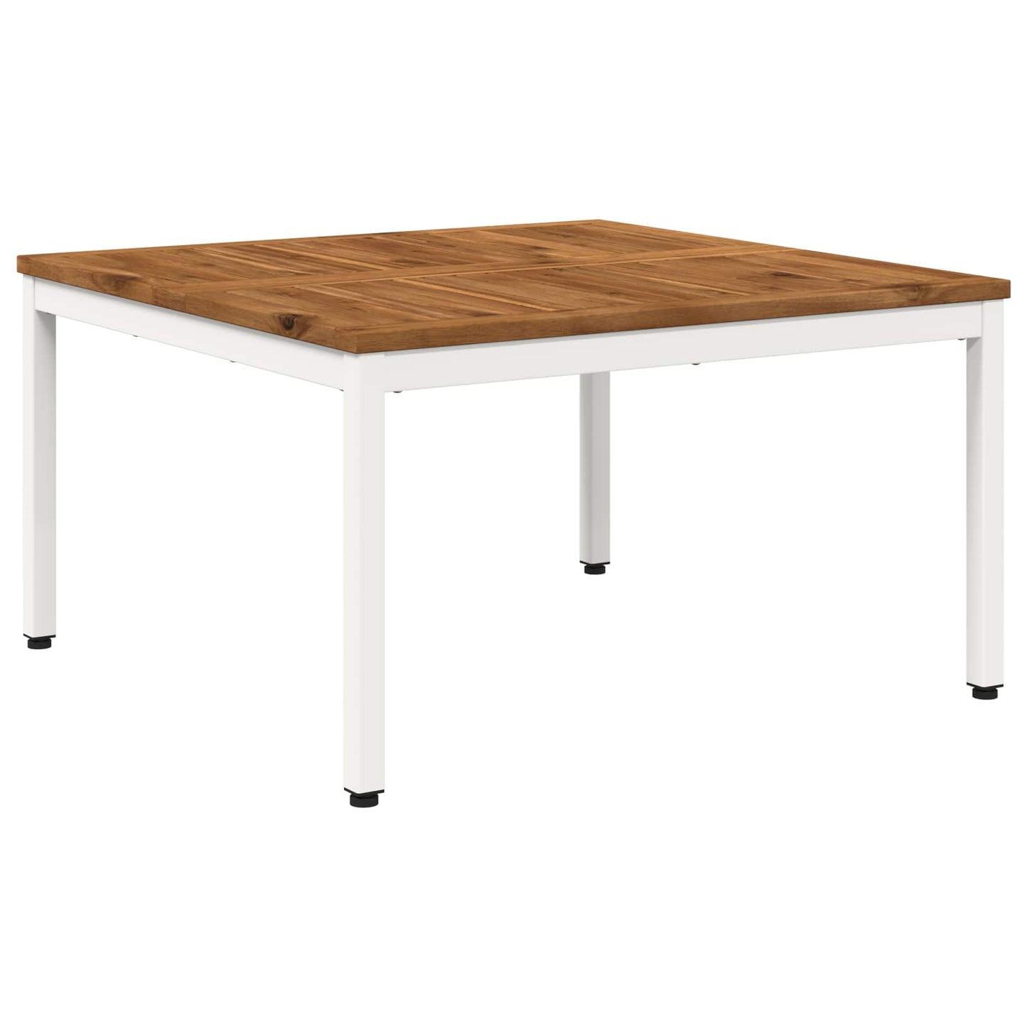 Kaffebord Naturlig og Hvit 80 x 80,5 x 45 cm Solid akasietre
