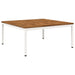 Kaffebord Naturlig og Hvit 100 x 100,5 x 45 cm Solid akasietre
