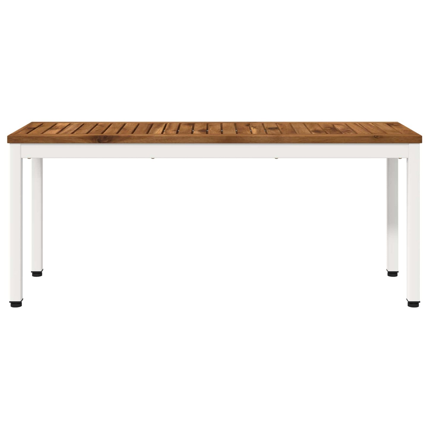 Hagebenk 108,5 x 35 x 45 cm Solid akasietre Naturlig og Hvit