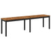 Hagebenk 161 x 35 x 45 cm Solid akasietre Naturlig og svart