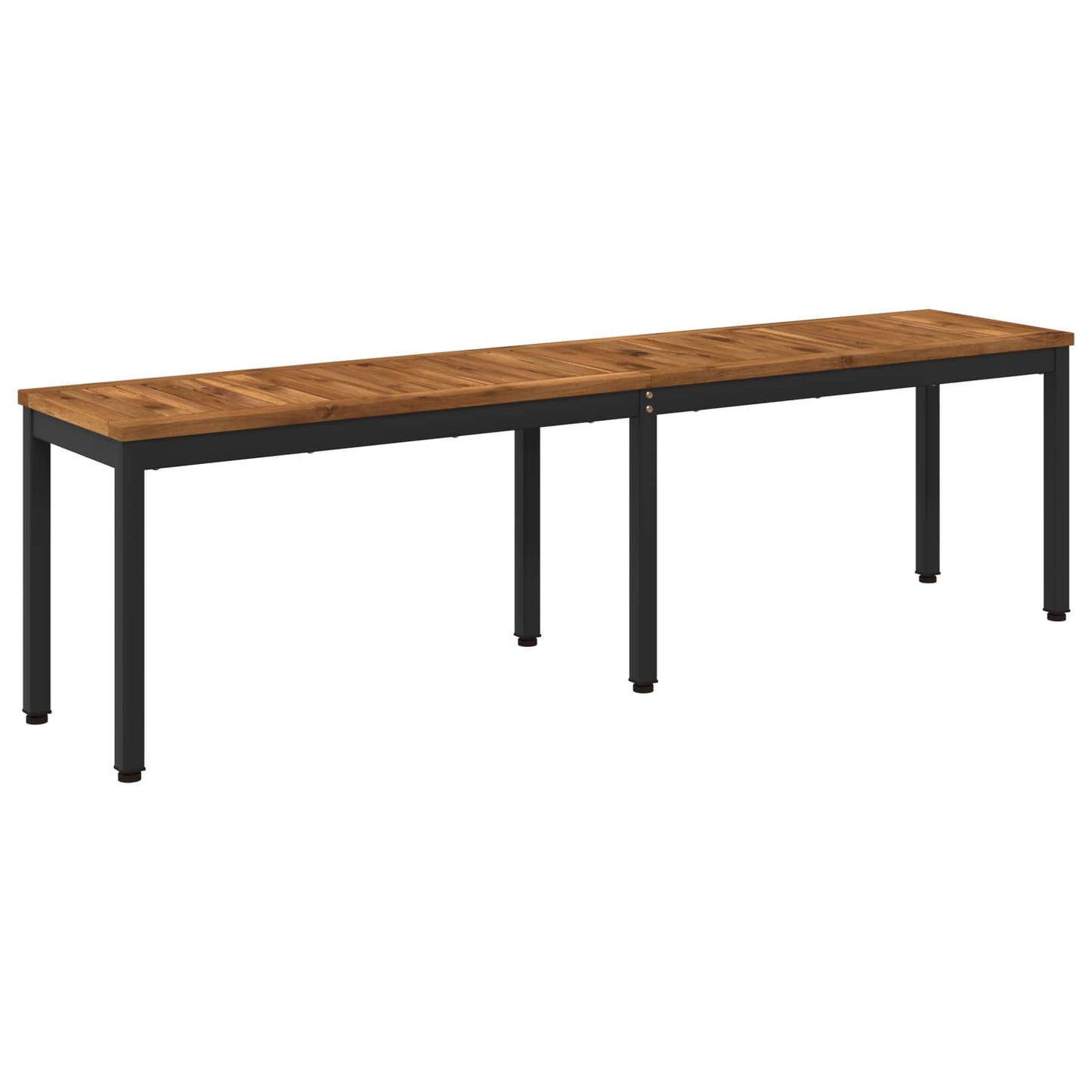 Hagebenk 161 x 35 x 45 cm Solid akasietre Naturlig og svart
