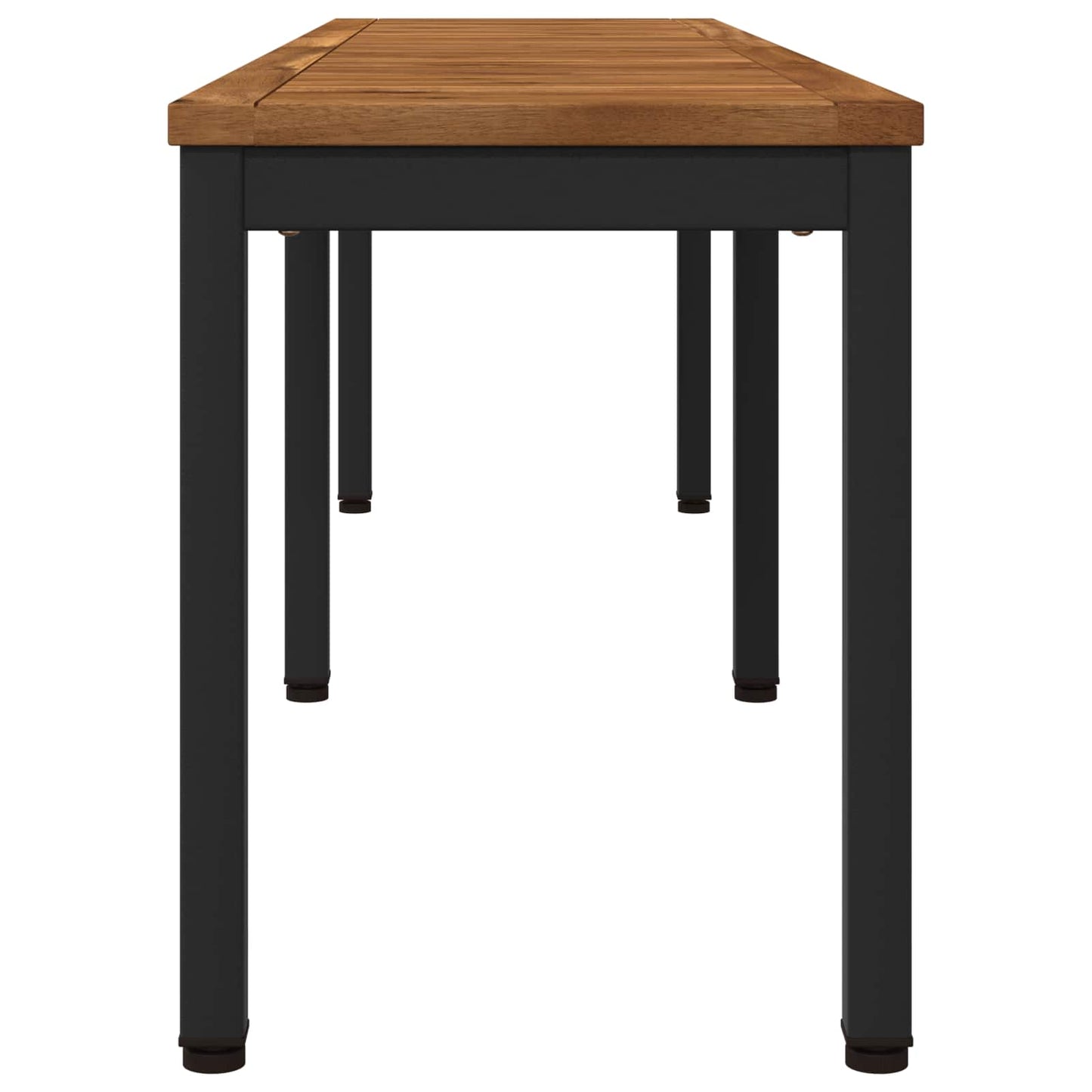 Hagebenk 161 x 35 x 45 cm Solid akasietre Naturlig og svart