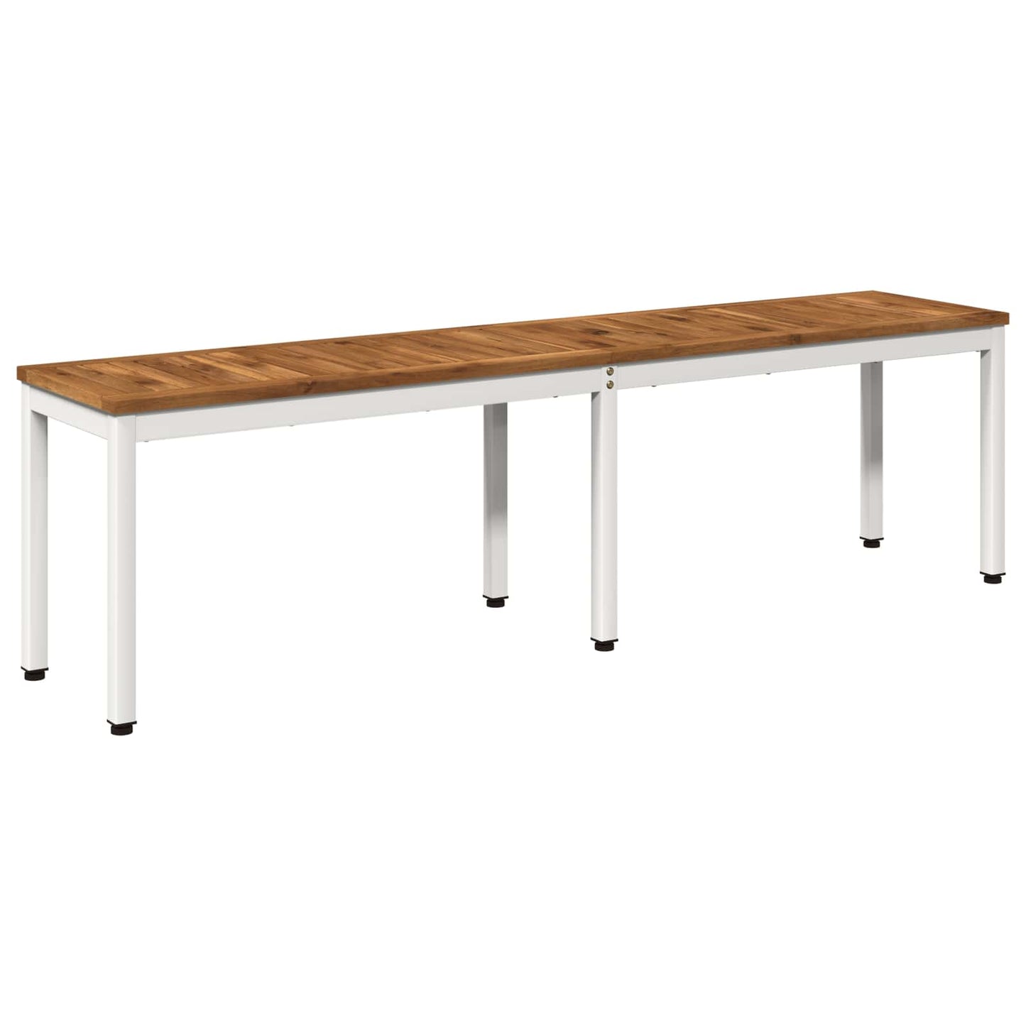 Hagebenk 161 x 35 x 45 cm Solid akasietre Naturlig og Hvit
