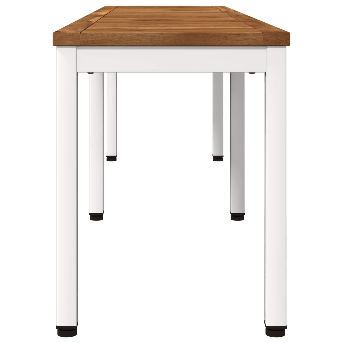 Hagebenk 161 x 35 x 45 cm Solid akasietre Naturlig og Hvit