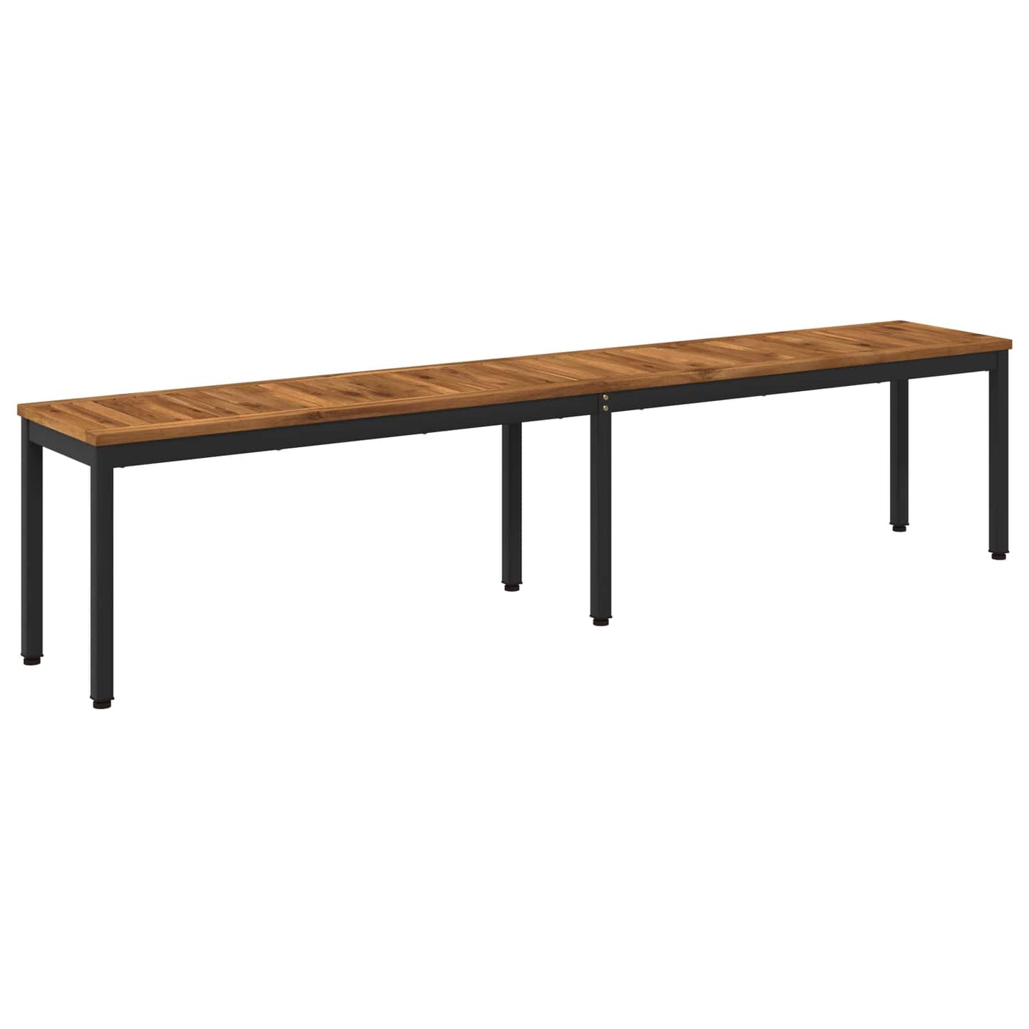 Hagebenk 201 x 35 x 45 cm Solid akasietre Naturlig og svart