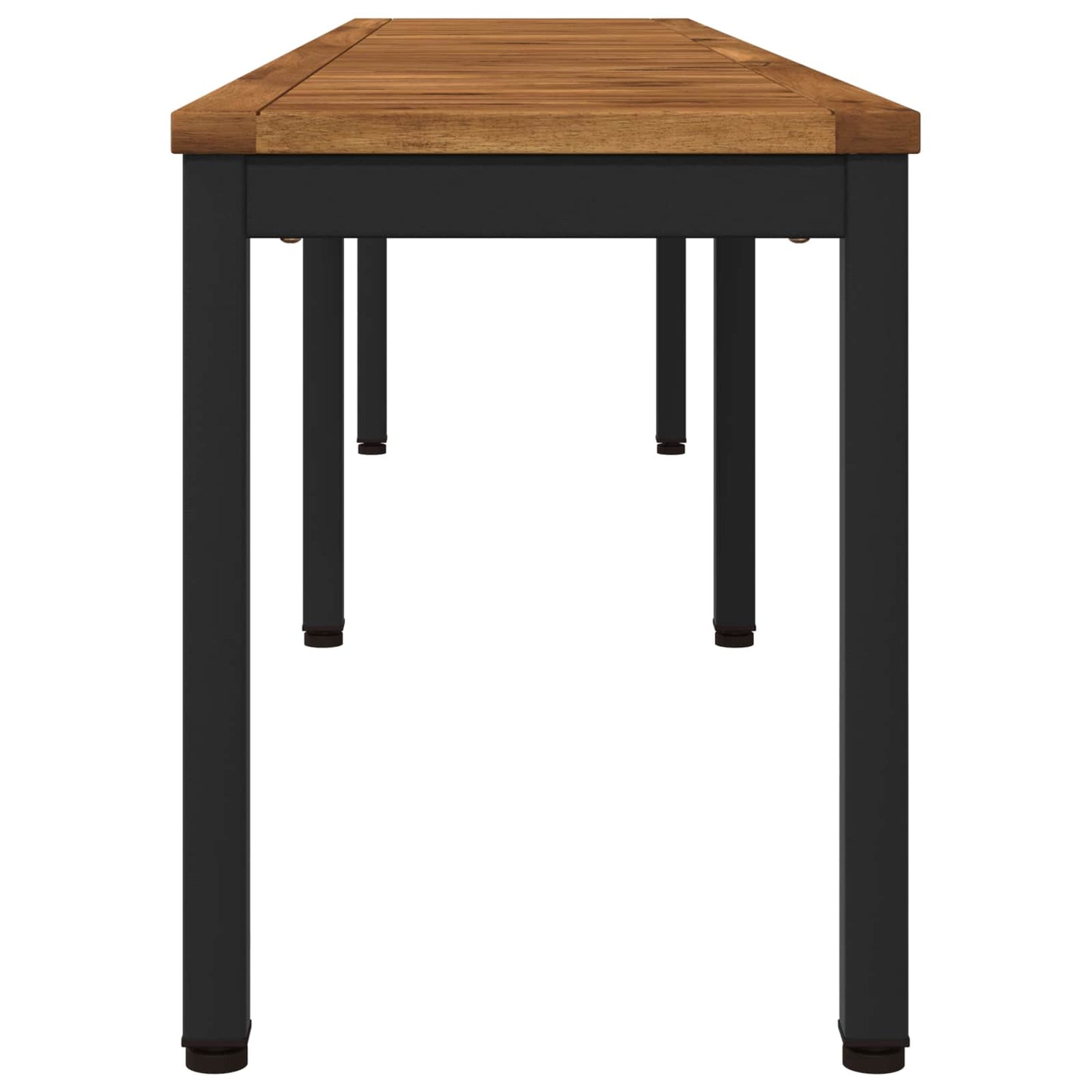 Hagebenk 201 x 35 x 45 cm Solid akasietre Naturlig og svart