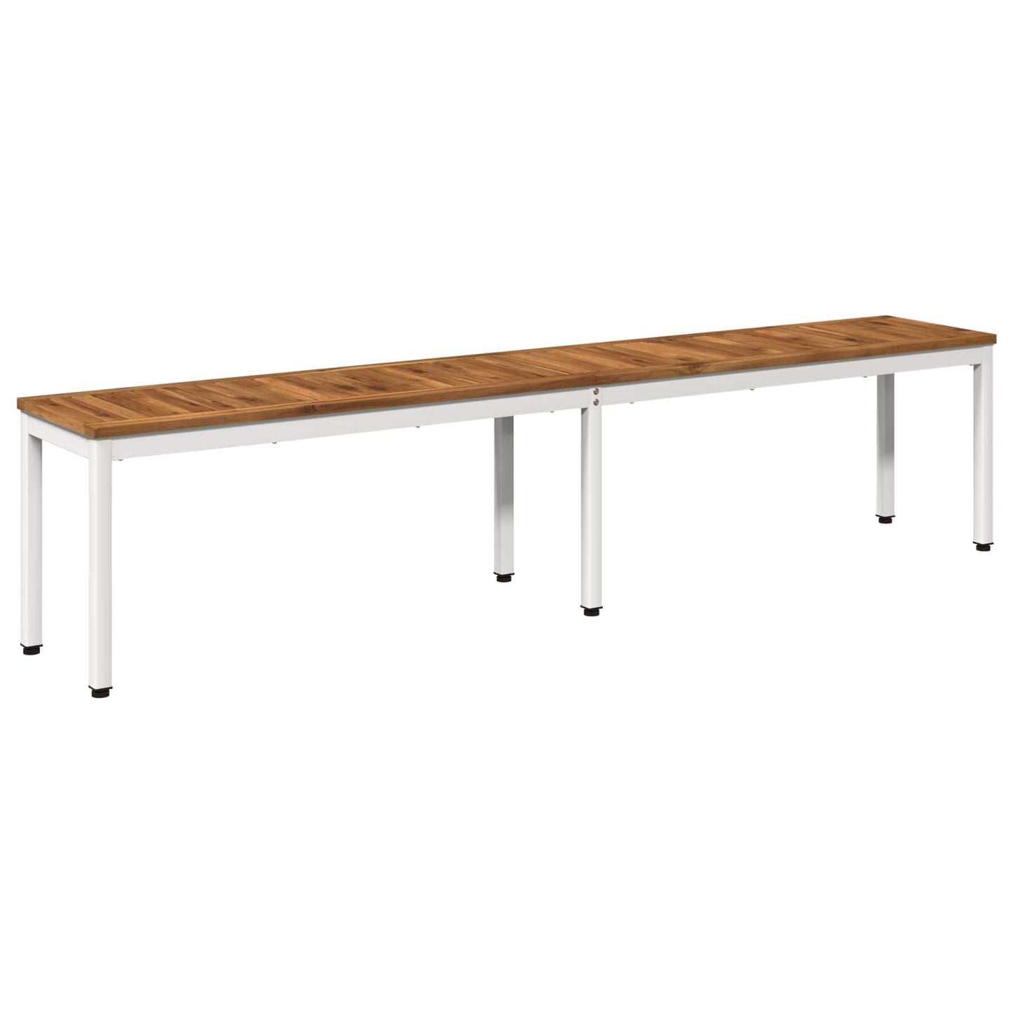 Hagebenk 201 x 35 x 45 cm Solid akasietre Naturlig og Hvit