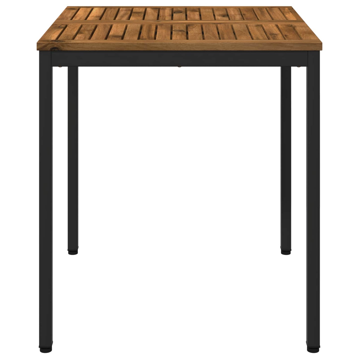 Hage middagsbord Naturlig og svart 70 x 68,5 x 75 cm