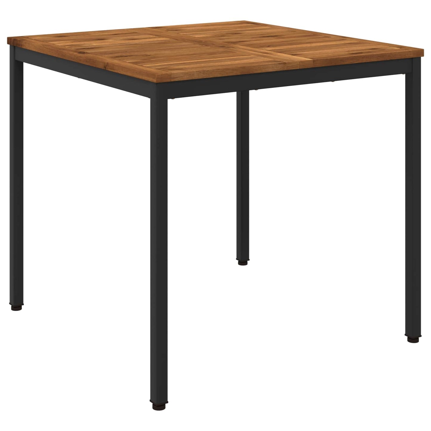 Hage middagsbord Naturlig og svart 80 x 80,5 x 75 cm