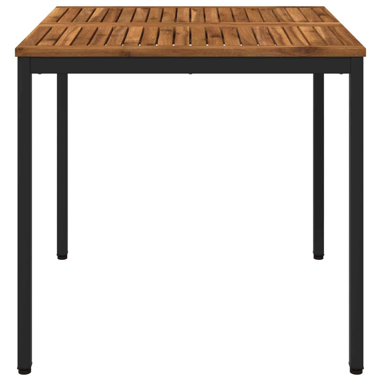 Hage middagsbord Naturlig og svart 80 x 80,5 x 75 cm