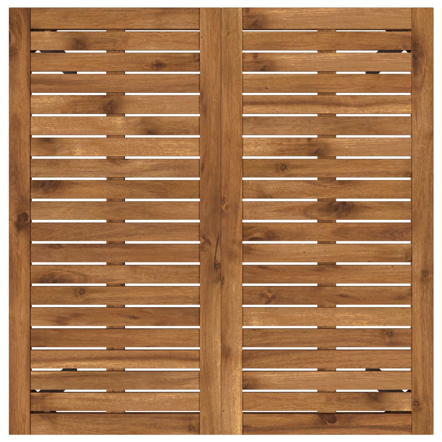 Hage middagsbord Naturlig og svart 80 x 80,5 x 75 cm