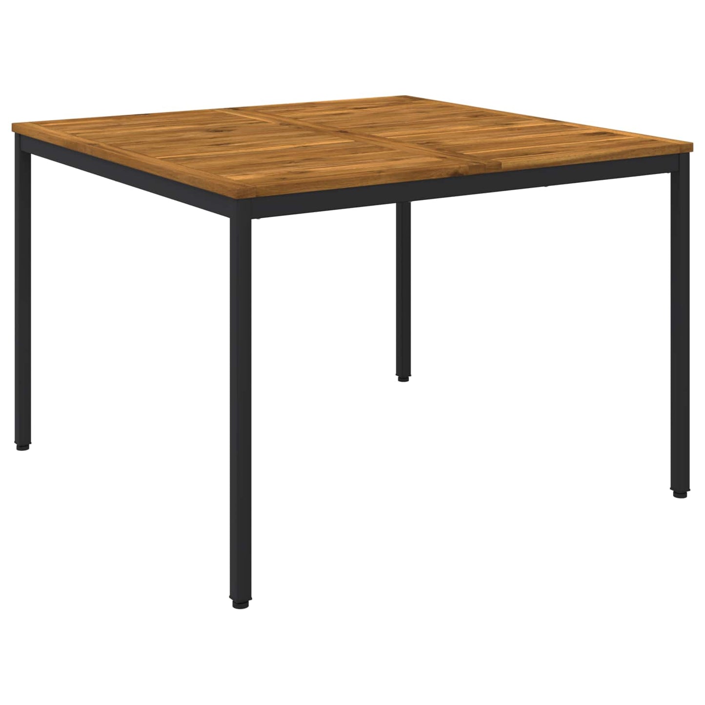 Hage middagsbord Naturlig og svart 110 x 108,5 x 75 cm