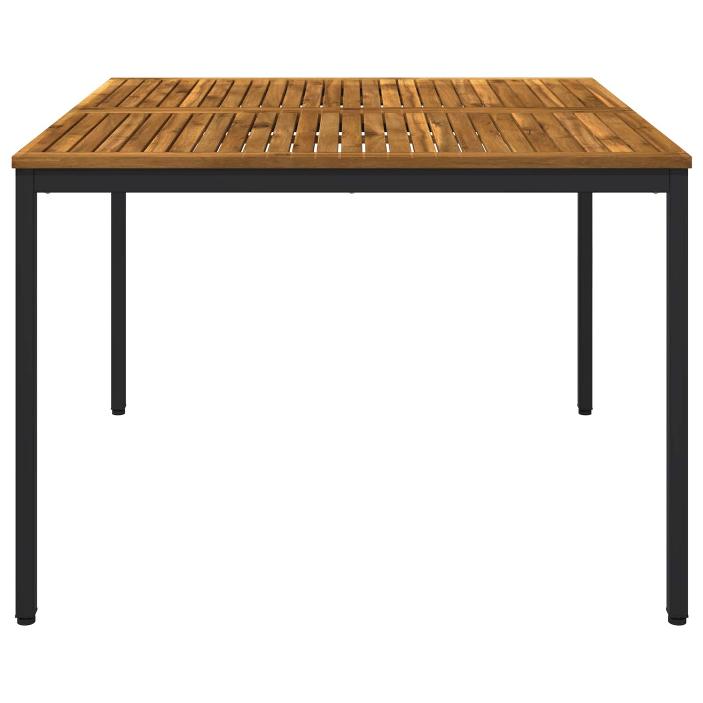 Hage middagsbord Naturlig og svart 110 x 108,5 x 75 cm