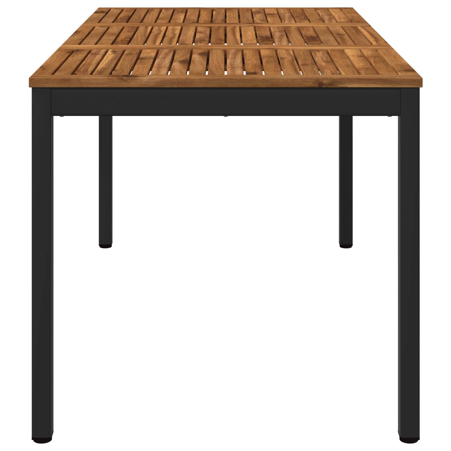 Hage middagsbord Naturlig og svart 141 x 80,5 x 75 cm