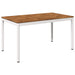 Hage middagsbord Naturlig og Hvit 141 x 80,5 x 75 cm