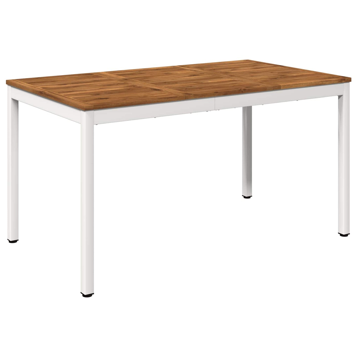 Hage middagsbord Naturlig og Hvit 141 x 80,5 x 75 cm