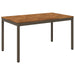 Hage middagsbord Naturlig og Kaffe 141 x 80,5 x 75 cm