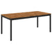 Hage middagsbord Naturlig og svart 147 x 88,5 x 75 cm
