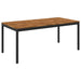Hage middagsbord Naturlig og svart 180 x 88,5 x 75 cm