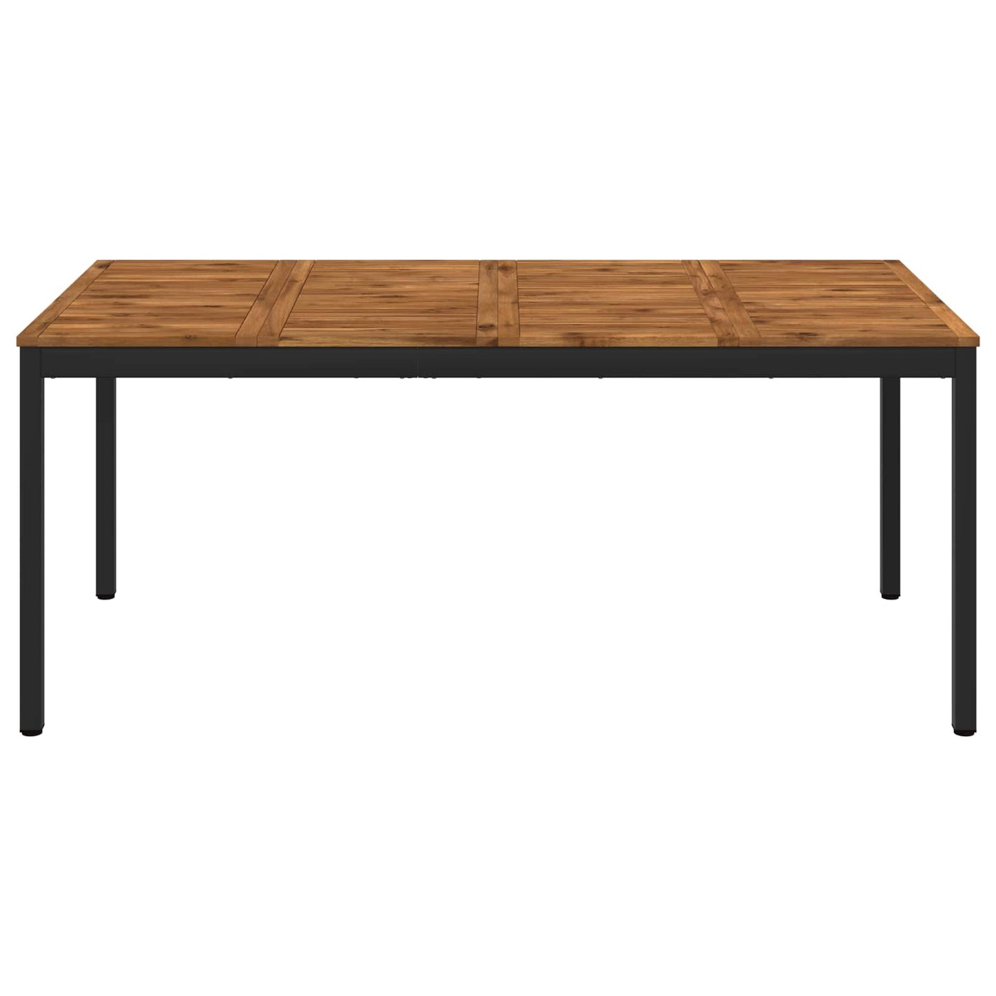 Hage middagsbord Naturlig og svart 180 x 88,5 x 75 cm