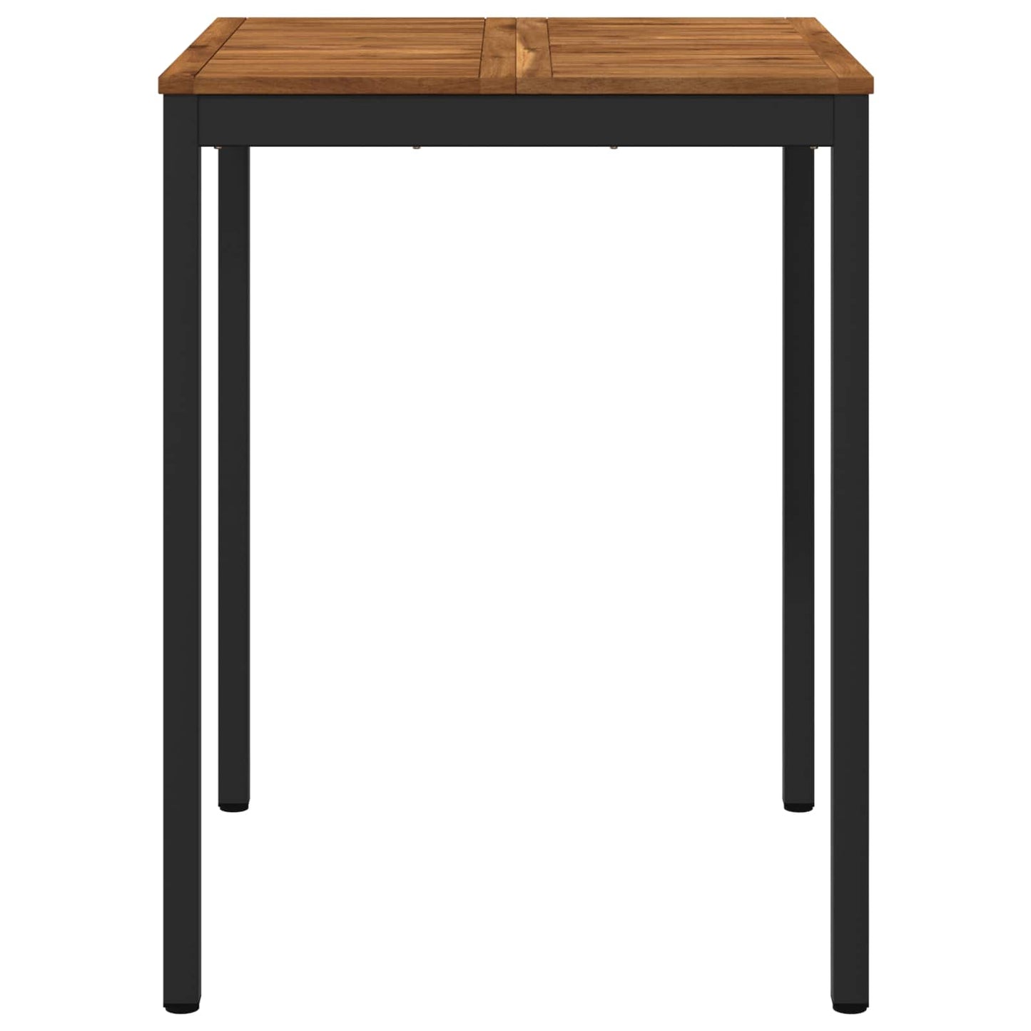 Hagebarbord Naturlig og svart 80 x 80,5 x 105 cm