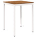 Hagebarbord Naturlig og Hvit 80 x 80,5 x 105 cm Solid akasietre