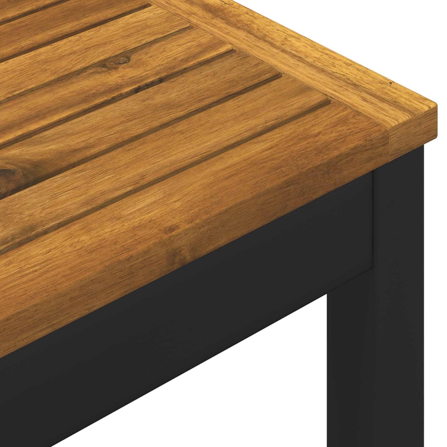 Hagebarbord Naturlig og svart 141 x 80,5 x 105 cm