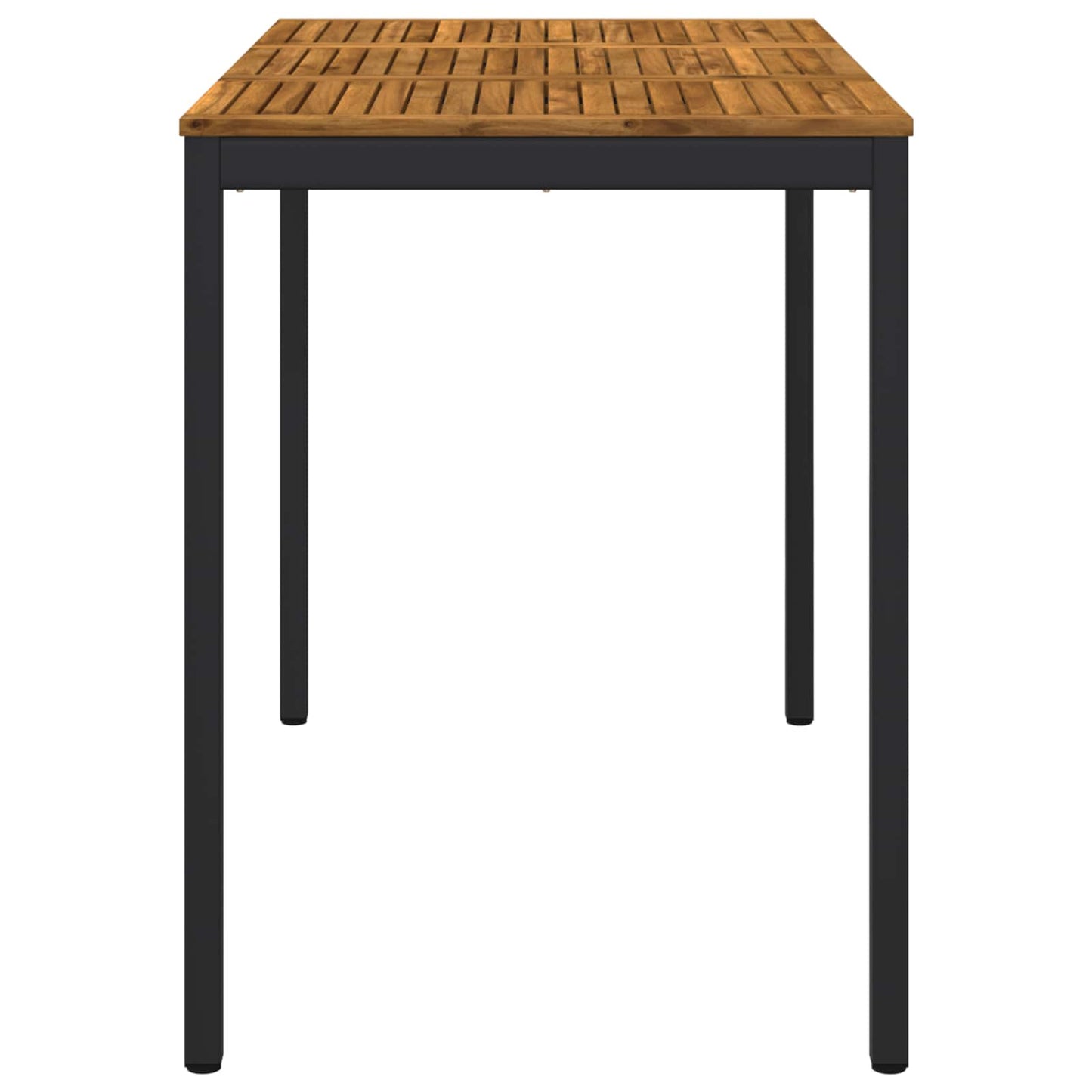 Hagebarbord Naturlig og svart 141 x 80,5 x 105 cm