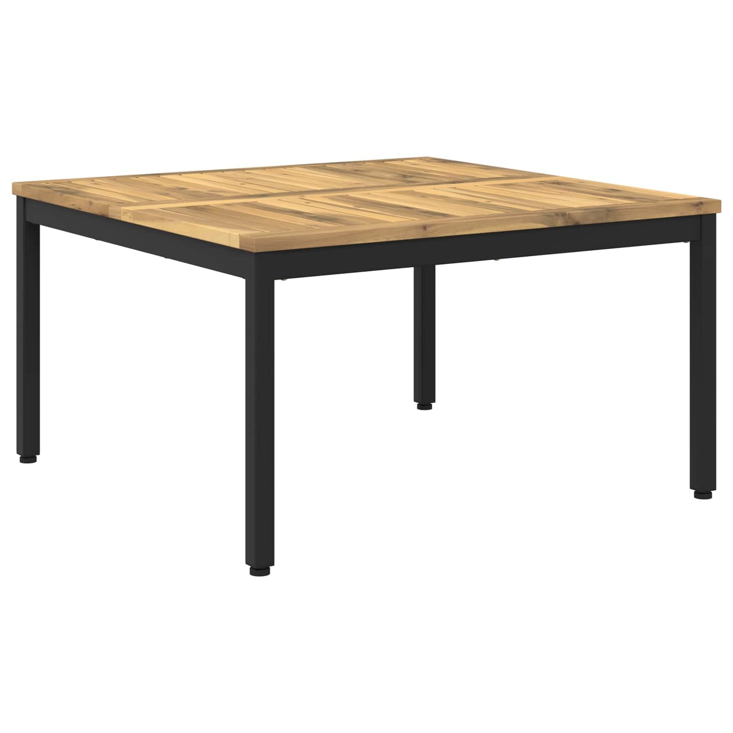 Kaffebord Hvit og svart 80 x 80,5 x 45 cm Solid akasietre