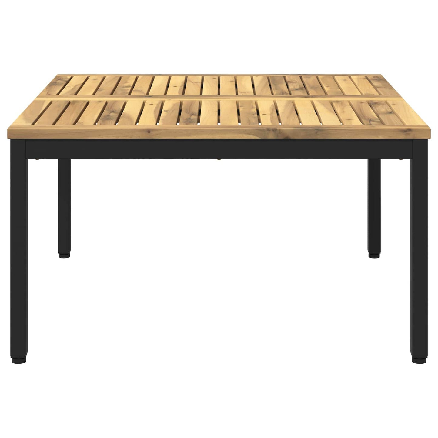 Kaffebord Hvit og svart 80 x 80,5 x 45 cm Solid akasietre