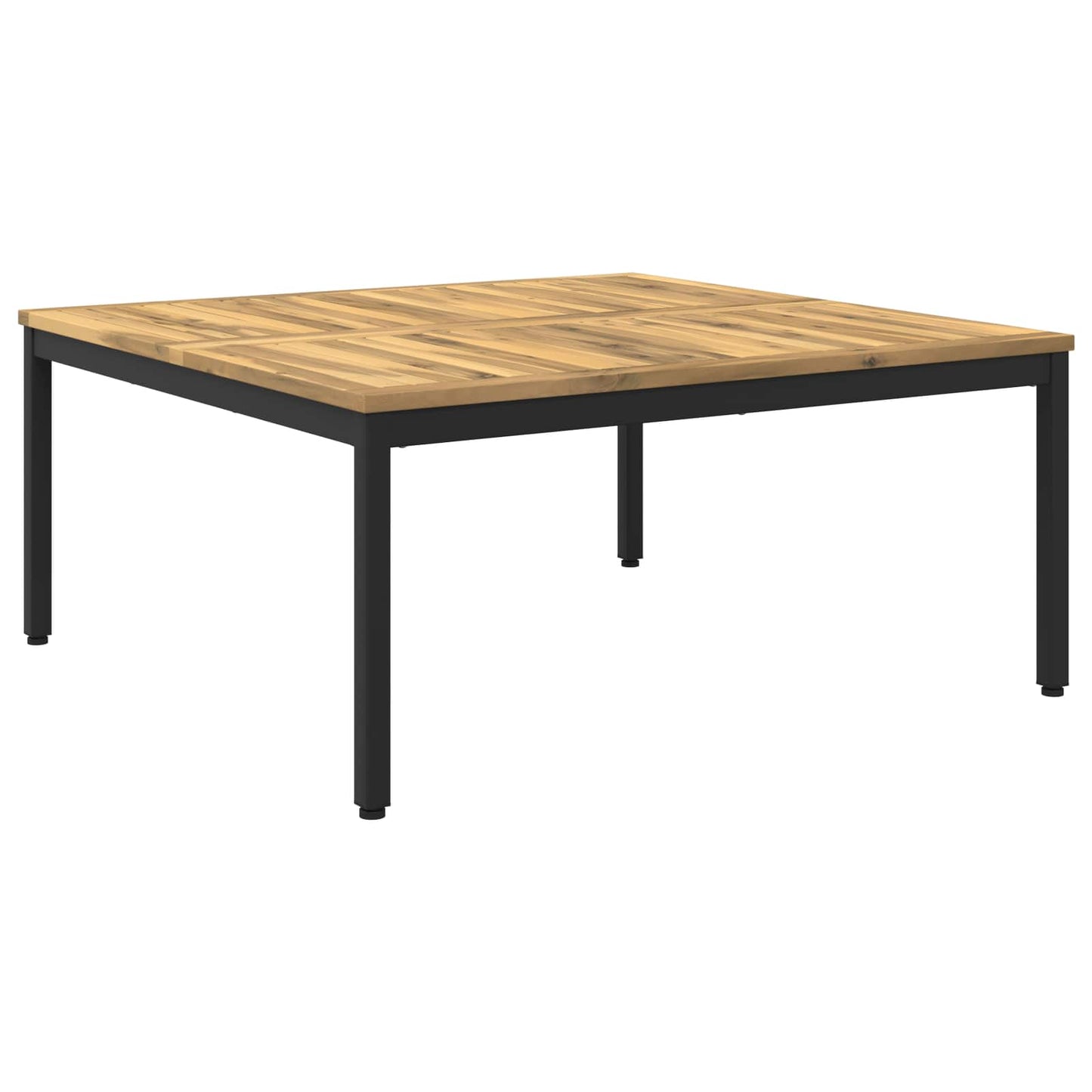 Kaffebord Hvit og svart 100 x 100,5 x 45 cm Solid akasietre