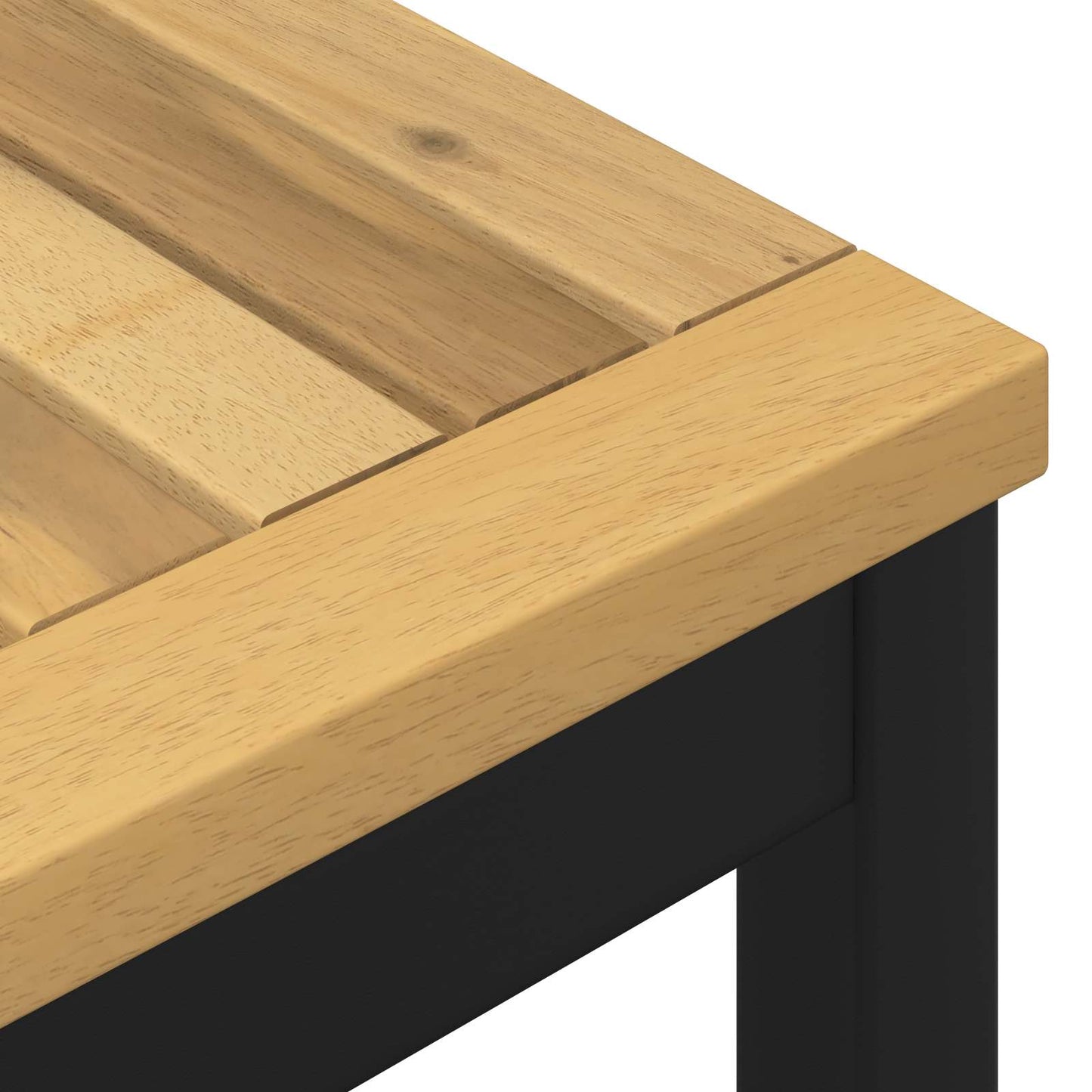 Hagebenk 80,5 x 35 x 45 cm Solid akasietre Hvit og svart
