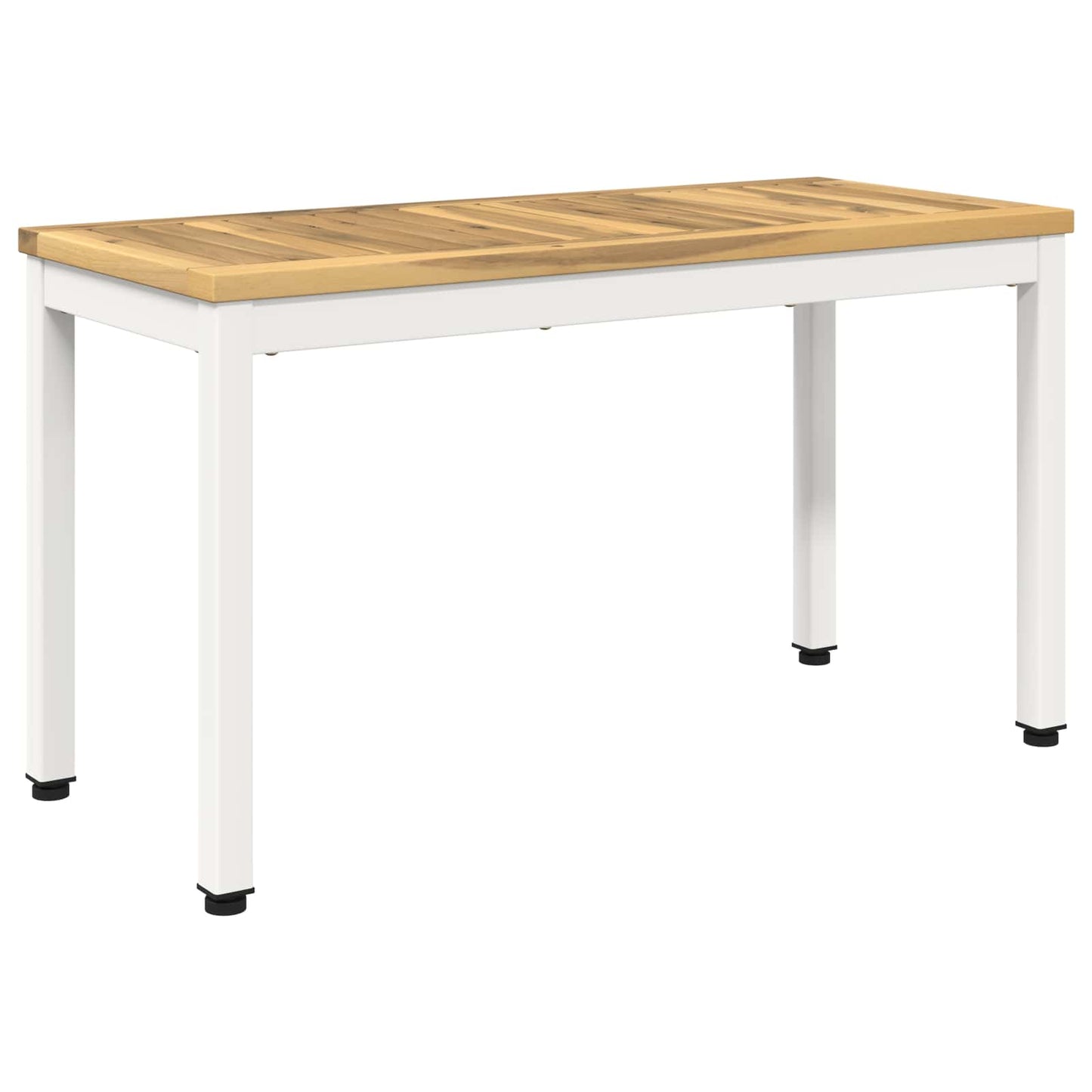 Hagebenk 80,5 x 35 x 45 cm Solid akasietre Hvit Rektangulær