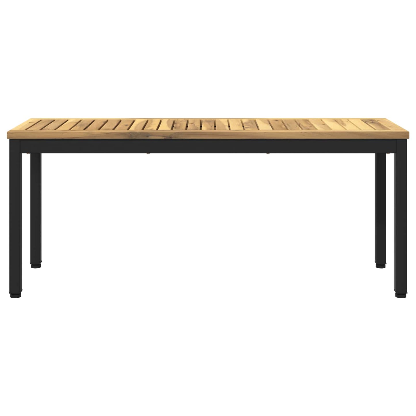 Hagebenk 108,5 x 35 x 45 cm Solid akasietre Hvit og svart