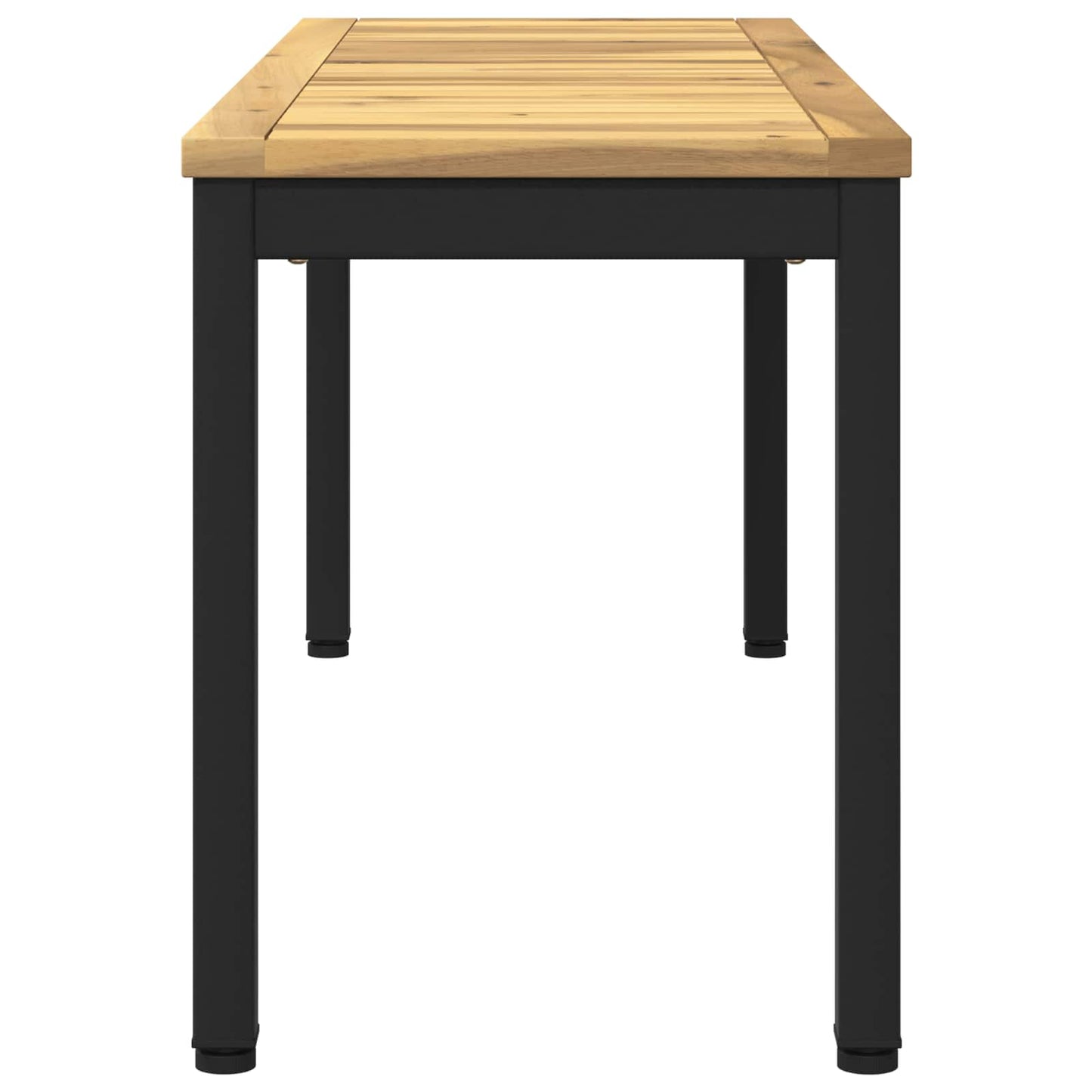 Hagebenk 108,5 x 35 x 45 cm Solid akasietre Hvit og svart